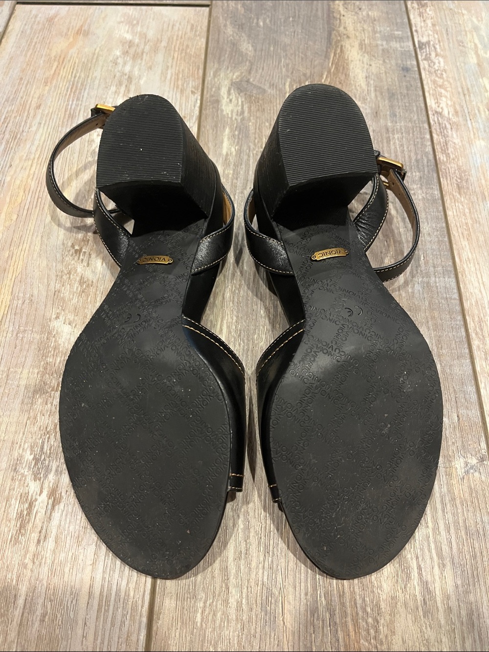 Elegant Black Ankle-Strap Heeled Sandals by Vionic - Picture 5 of 7